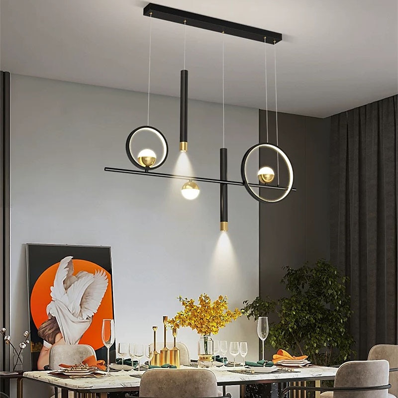 lampada da tavolo da pranzo a sospensione a led con telecomando Lampadario da ufficio regolabile in altezza da 100 cm per cucina camera da letto soggiorno lampada a sospensione 110v-220v del 2025 a $627.03 –P3