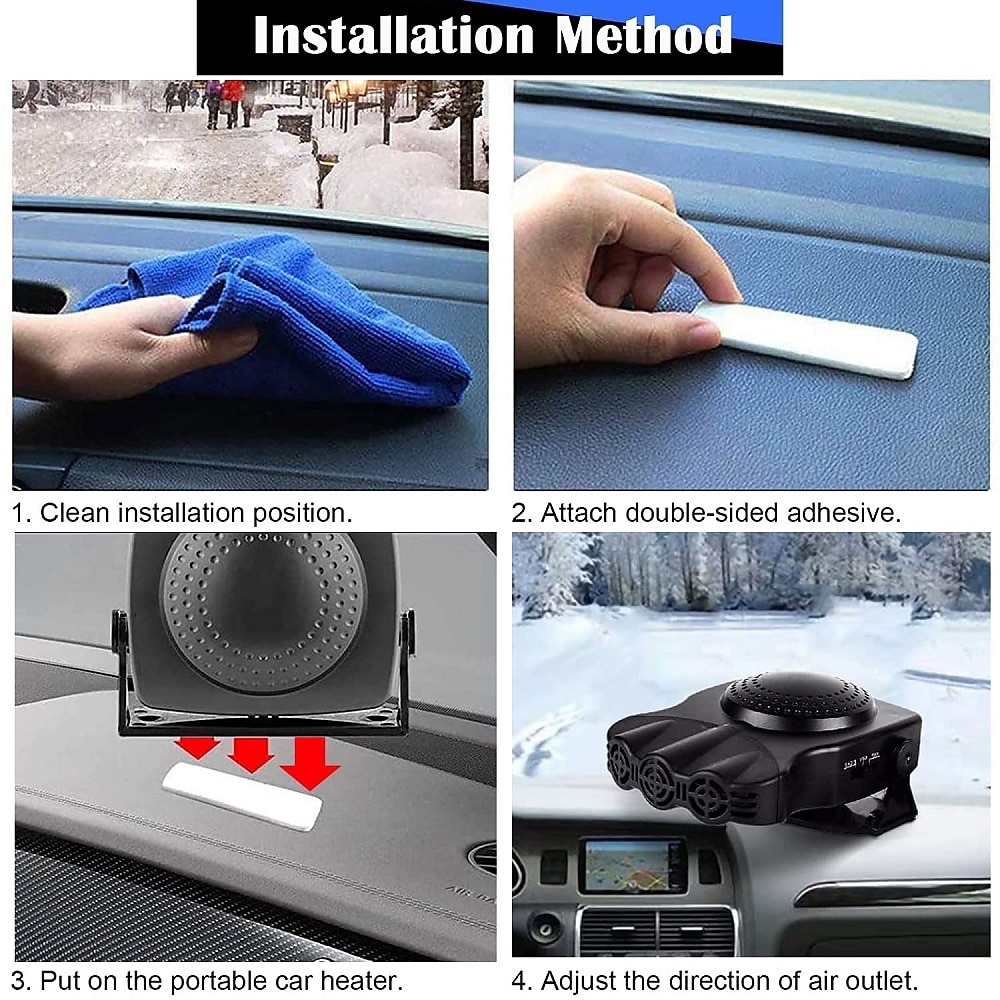 Car Heater/Fan Portable Electric 12V 200W 2 in 1 Heating/Cooling Fan Functions Quick Heating Car Defroster Defogger Controller 2025 - $22.99 –P6