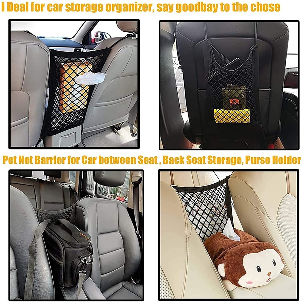 Dog Car Net Barrier Pet Barrier with Auto Safety Mesh Organizer Stretchable Storage Bag Universal for Cars SUVs -Easy Install Car Divider for Driving Safely with Pets 2026 - $16.99 –P5