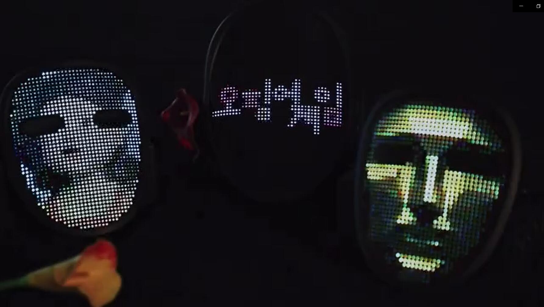 2025年 led mask hd with wifi bluetooth プログラマブル ハロウィン パーティー コスプレ 光るマスク マスカレード 最新  コレクション – $89.99 –P1