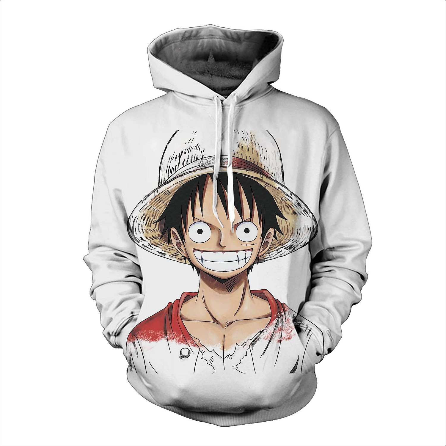One Piece Pellicola: rosso Monkey D.Rufy Felpa con cappuccio Cartone animato Manga Manga 3D Tasca frontale Grafica Per Da coppia Per uomo Per donna Per adulto Stampa 3D del 2025 a $34.99 –P5