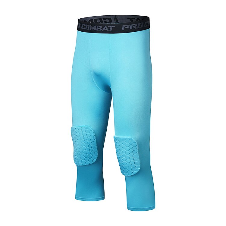 Men's Running Tights Leggings Compression 3/4 Pants Knee Pads Base Layer Athletic Athleisure Spandex Breathable Quick Dry Moisture Wicking Fitness Gym Workout Basketball Sportswear Activewear Solid 2025 - $16.49 –P9