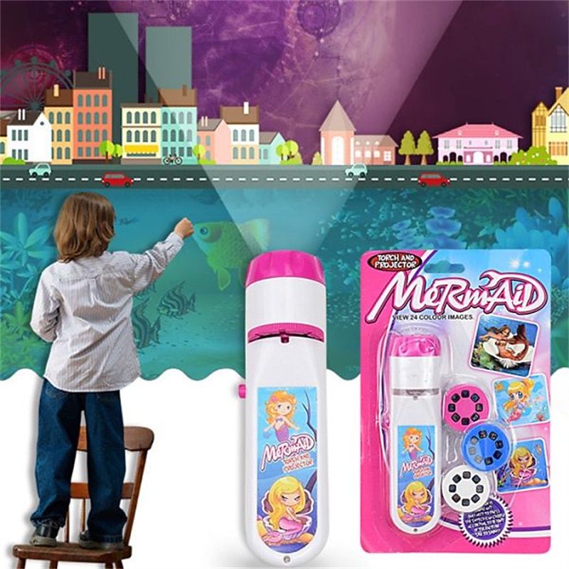 Linterna de proyección para niños, proyector de luz con bonitos dibujos de dinosaurios, animales, espacio, luz de fotografía nocturna, juguetes divertidos para la hora de dormir y aprender, regalos 2026 - HUF 6315 –P9