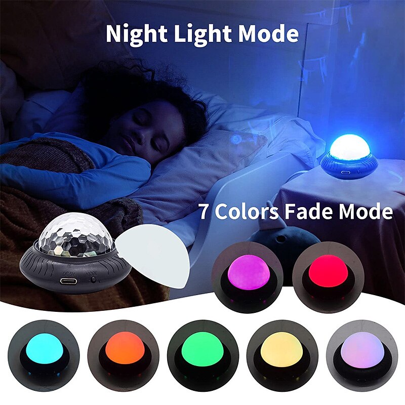 led disco bal podiumverlichting ufo 9 kleuren dmx kristal magische bal podium lichteffecten dj party kerst geluid geactiveerde lichten 2026 - $20.99 –P11