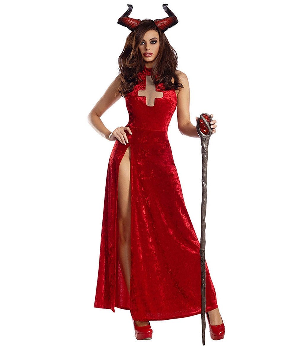 Stel Heks Stel Kostuums Vrouwen Film Cosplay Cosplay Halloween Wijnrood Zwart Rood Jurk Halloween Carnaval Maskerade voor Walpurgisnacht 2026 - $55.99 –P5