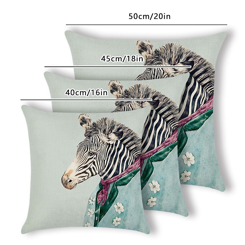 Cushion Cover 1PC Soft Decorative Square Throw Pillow Cover Cushion Case Pillowcase for Sofa Bedroom Superior Quality Mashine Washable Pack of 1 for Sofa Couch Bed Chair Animal Faux Linen 2025 - $9.99 –P10