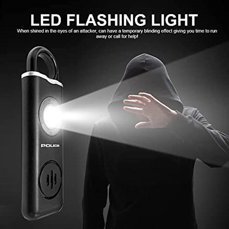 Personal Alarm Keychain for Women 130dB Siren Alarm LED Flashlight with Strobe Light Rechargeable Safety Alarm 2025 - $20.99 –P2