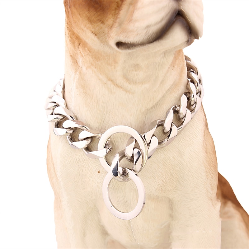 15mm Ebay Titanium Steel Stainless Steel Golden Pitbull Pet Large Dog Chain Pet Chain Collar 2026 - $36.55 –P5