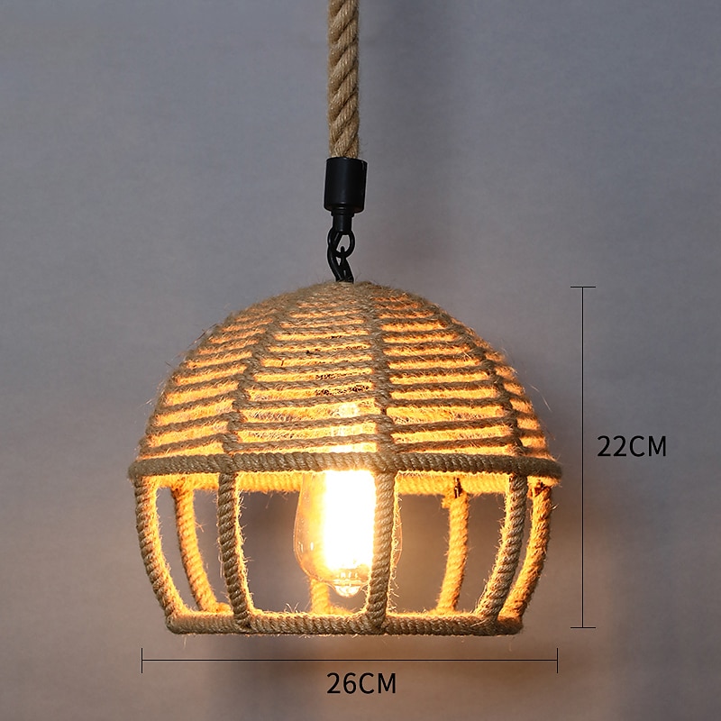 25cm Single Design Island Design Pendant Light Hemp Rope Painted Finishes Modern Nordic Style 220-240V 2025 - $150.99 –P6