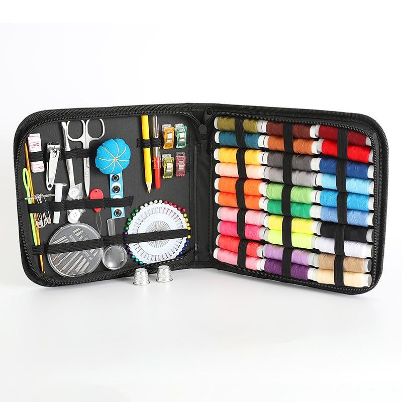 131pcs Sewing Kit, Sewing Kits For Adults For Beginners, Sewing Set  Accessories Mini Travel Sewing Bag Black Zipper Bag Home Travel 2024 -  $12.99