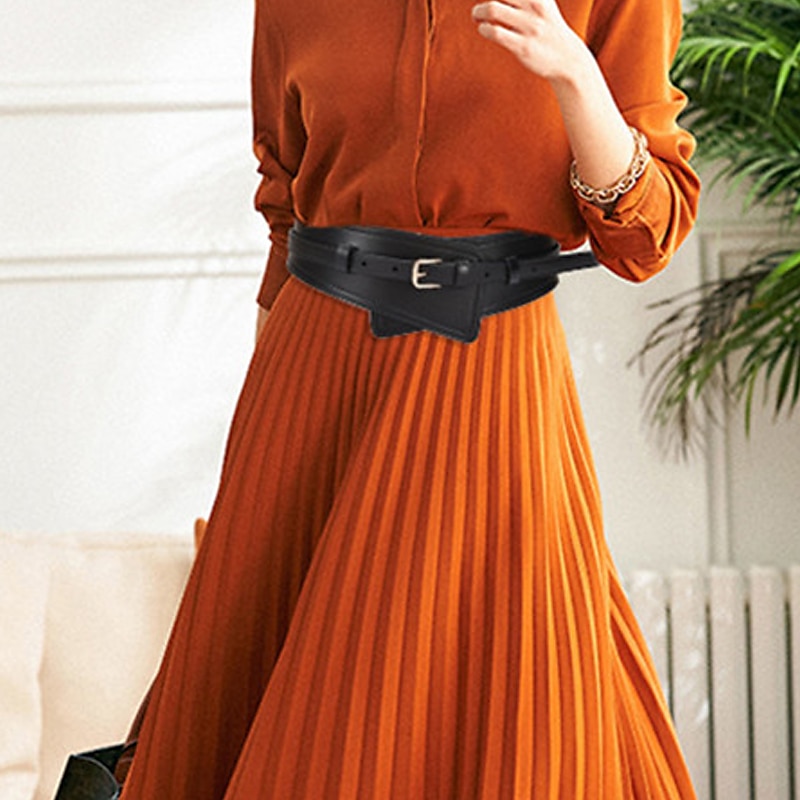 Mulheres Cinto Couro Ecológico Branco Preto Camelo Cáqui Laranja Largo Ao ar livre Rua Dia a Dia Feriado Cor imaculada / Primavera / Verão / Outono / Inverno / Caqui de 2025 por $37.99 –P12