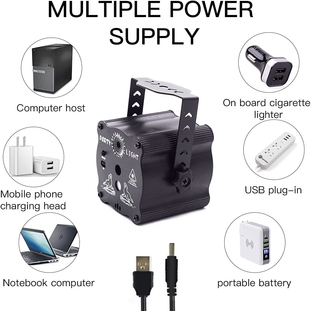 2026年 パーティーライト屋内DJディスコライト - マルチパターン音声起動レーザーライト、フラッシュステージプロジェクター、自宅、パーティー、結婚式、カラオケ、休日の装飾用  コレクション – $32.99 –P6