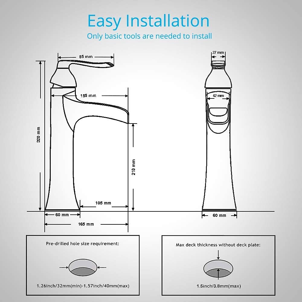 Waterfall Bathroom Faucet, Rustic Nickel Single Handle One Hole Brass Waterfall Bathroom Sink Faucet with Hot and Cold Water 2025 - $129.99 –P3