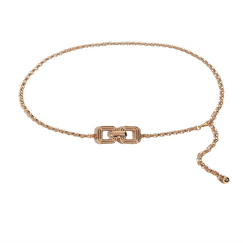 Women's Belt Metal Alloy Champagne Gold Chain Outdoor Dailywear Daily Holiday Pure Color / Spring / Summer / Fall / Winter 2025 - $9.49 –P9