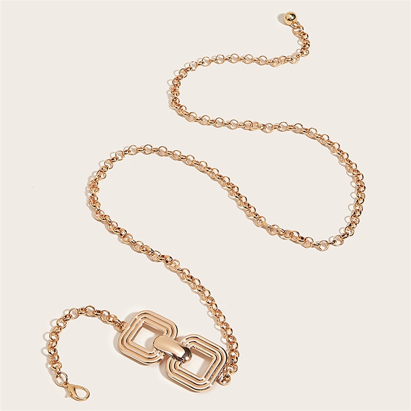 Women's Belt Metal Alloy Champagne Gold Chain Outdoor Dailywear Daily Holiday Pure Color / Spring / Summer / Fall / Winter 2025 - $9.49 –P5