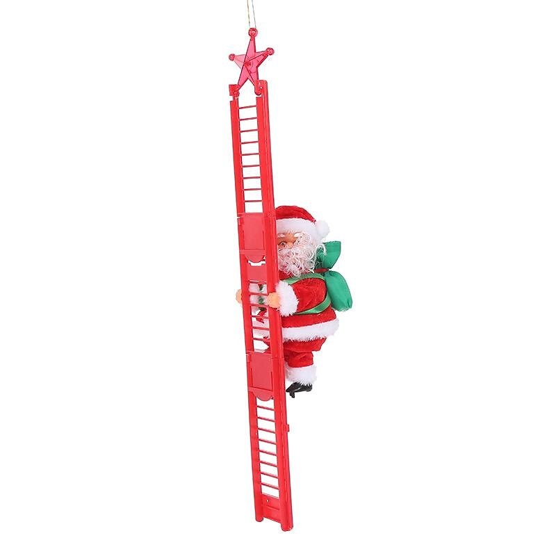 musica elettrica natalizia babbo natale scala da arrampicata, calze della Befana per bambini, divertenti ornamenti per bambole con corda da arrampicata, regali e decorazioni natalizie unici del 2025 a $25.99 –P5