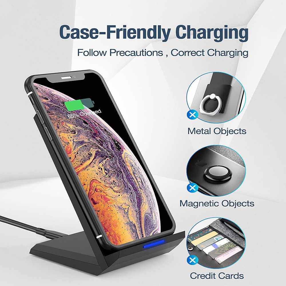 15W Fast Wireless Charger Qi Certified Wireless Charging Stand Compatible with iPhone 13/12/SE 2020/11/XS Max/XR/X Samsung Galaxy S22 S21 S20 S10 Note 20 and Qi Supported Phones 2025 - $21.99 –P7