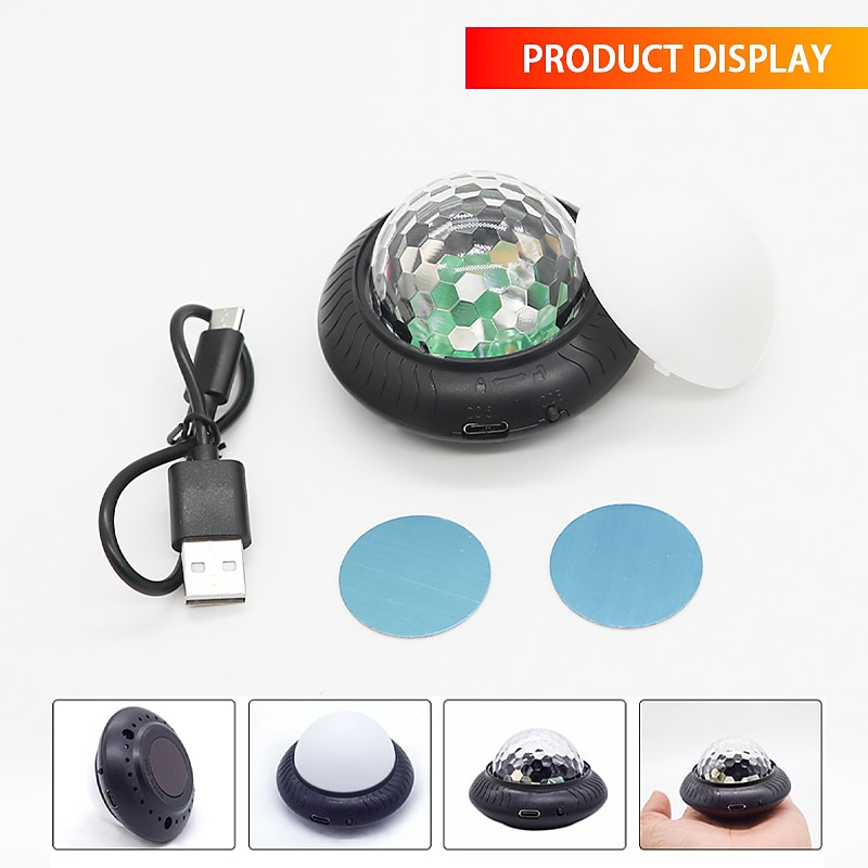 led disco bal podiumverlichting ufo 9 kleuren dmx kristal magische bal podium lichteffecten dj party kerst geluid geactiveerde lichten 2026 - $20.99 –P12