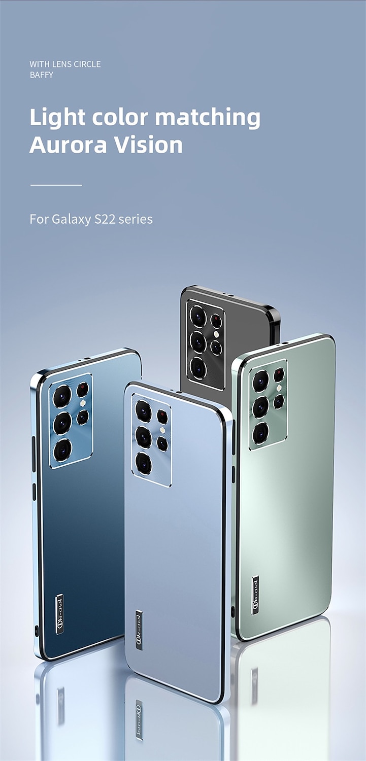 Чехол для телефона для Samsung Galaxy S23 S22 S21 Plus Ultra задняя крышка матовая полный защитный чехол пылезащитный однотонный TPU PC металл 2025 - $21.99 –P4