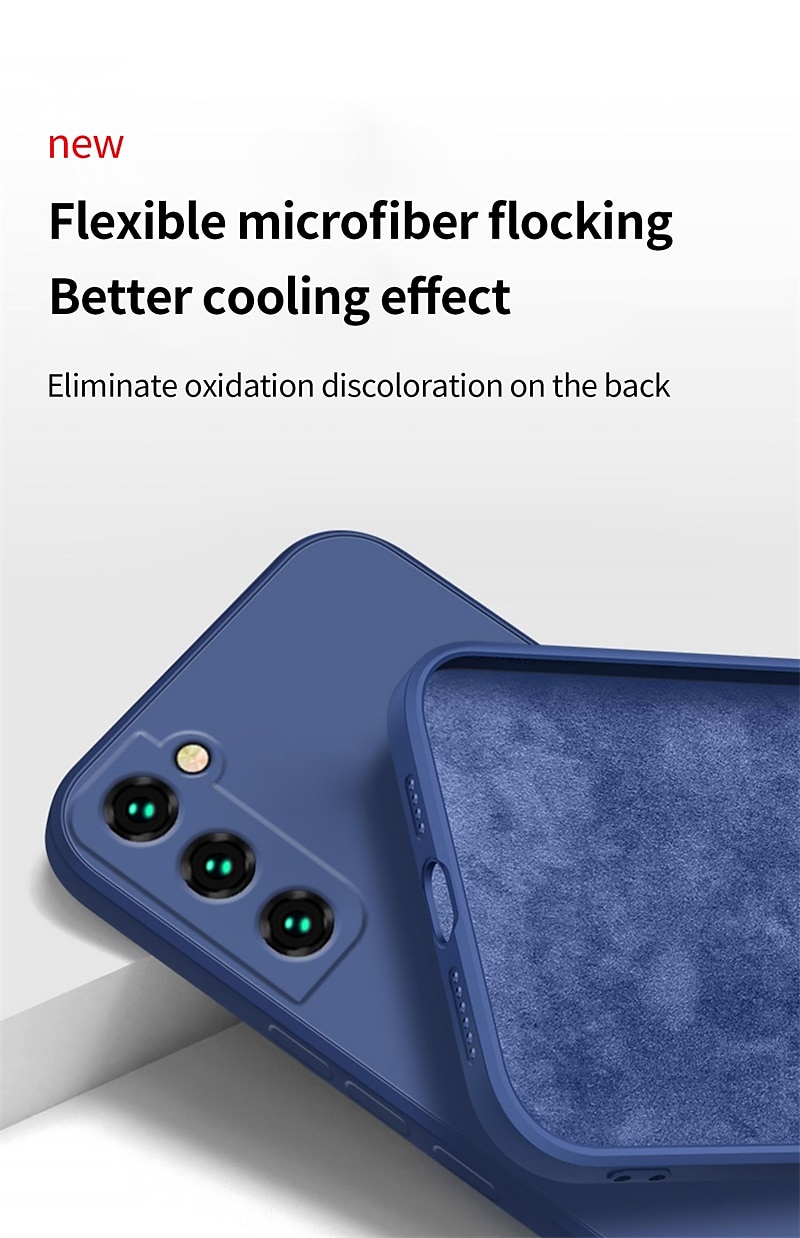 Phone Case For Samsung Galaxy S24 S23 S22 S21 S20 Plus Ultra S9 Plus A12 A32 A52 A13 S25 Ultra Liquid Silicone Case Slim Anti-Scratch Soft Edges Solid Colored Silica Gel 2025 - $9.99 –P9