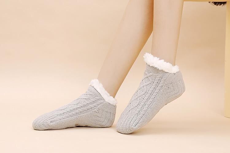Meias femininas outono e inverno super macias, quentes e aconchegantes, forradas de lã, meias casuais com garras, meias femininas adultas de 2025 por $25.99 –P14