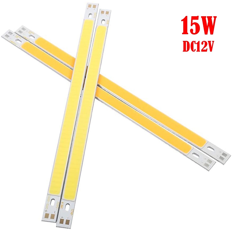 2 יחידות 120x10 מ"מ d12v 15w נורה שבב cob סופר בהירה עוצמה גבוהה 1450lm אלומיניום נורת led התקנים צמודים על פני השטח אור חרוזים אור עבור חנייה נורה אור מנורות ימיות 2025 - $9.49 –P1