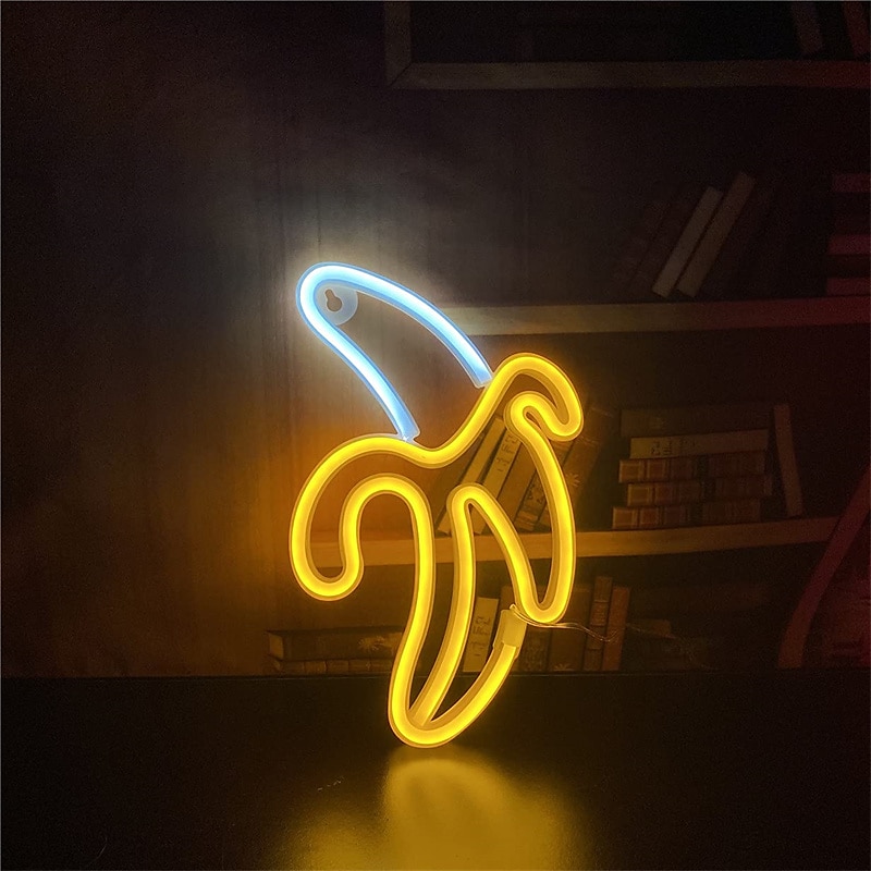 Neon Light Banana Shaped Neon Lamp Hanging Lamp AAA Battery Box Power Supply 2025 - $30.99 –P11