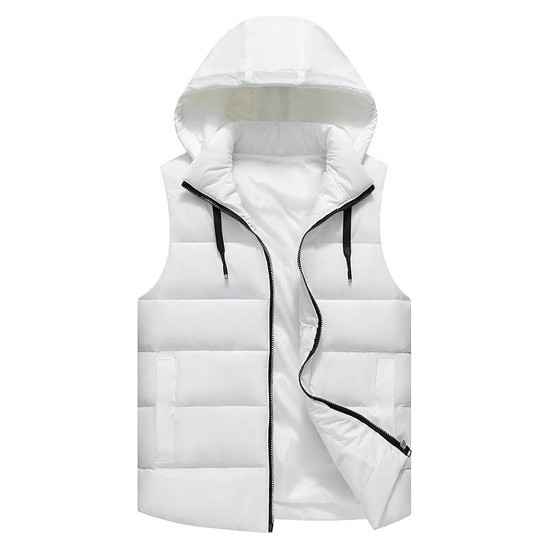 Men's Puffer Vest Thermal Warm Breathable Lightweight Winter Autumn / Fall Solid Color Black White Red Blue Puffer Jacket 2025 - $35.99 –P5