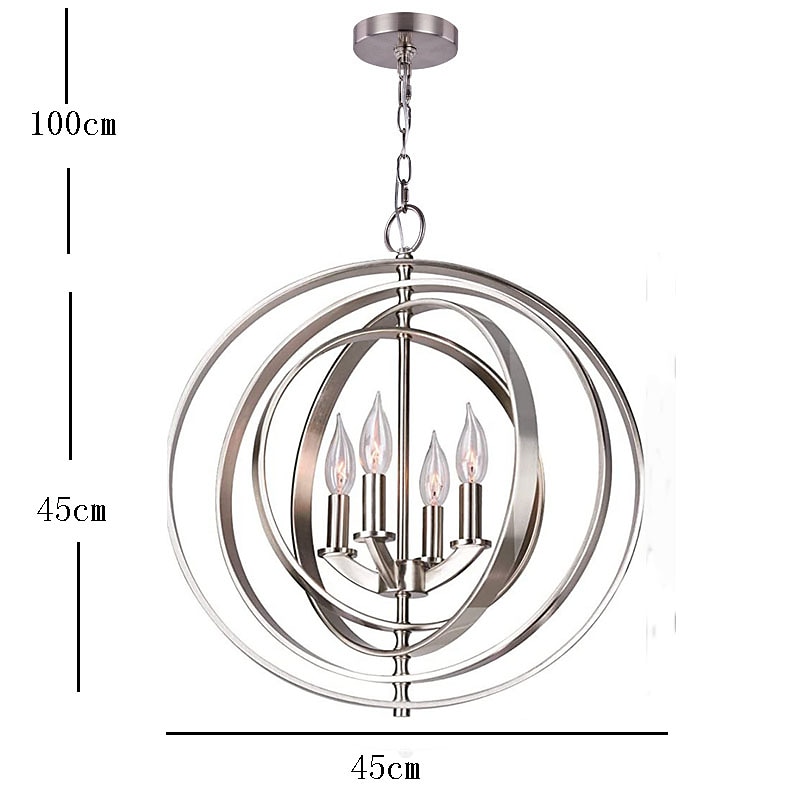 45cm ciondolo lanterna design lampada a sospensione metallo galvanico finiture verniciate led 220-240v del 2025 a $399.99 –P4