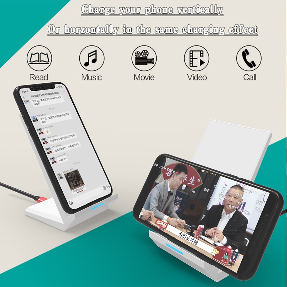 15W Fast Wireless Charger Qi Certified Wireless Charging Stand Compatible with iPhone 13/12/SE 2020/11/XS Max/XR/X Samsung Galaxy S22 S21 S20 S10 Note 20 and Qi Supported Phones 2025 - $21.99 –P10
