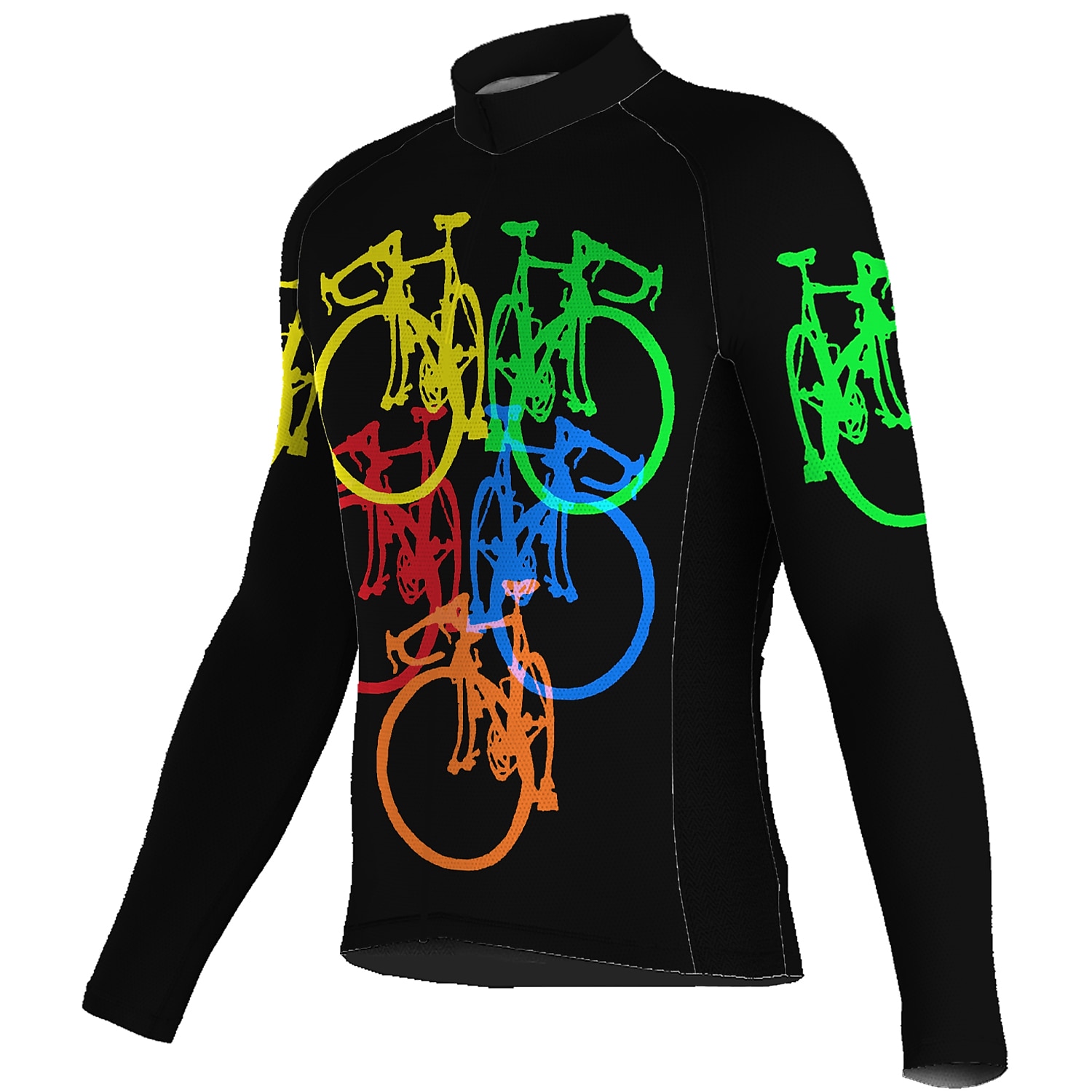Men's Cycling Jersey Long Sleeve Bike Jersey Top with 3 Rear Pockets Mountain Bike MTB Road Bike Cycling Breathable Quick Dry Moisture Wicking Reflective Strips Wine Red Black White Polyester Spandex 2025 - $32.99 –P4