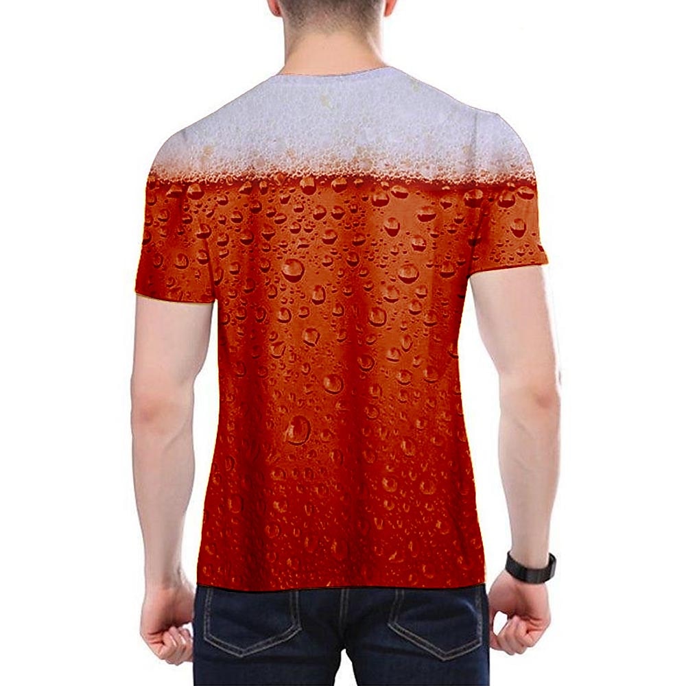 Homme Graphic Bulle Bière Chemise T shirt Manche Courte T-shirt 3D effet Col Rond Chemise Vêtement de rue Exagéré du quotidien Sortie Fête d'Octobre Vert Claire Rouge Bleu Vêtement Tenue Normal S M L de 2025 ? $17.99 –P4