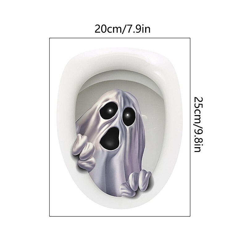 WC-matricák vicces dekorációk ijesztő WC-takaró dekoráció 3d horror minta barkácsolás fürdőszoba lakberendezés 2025 - $7.99 –P5
