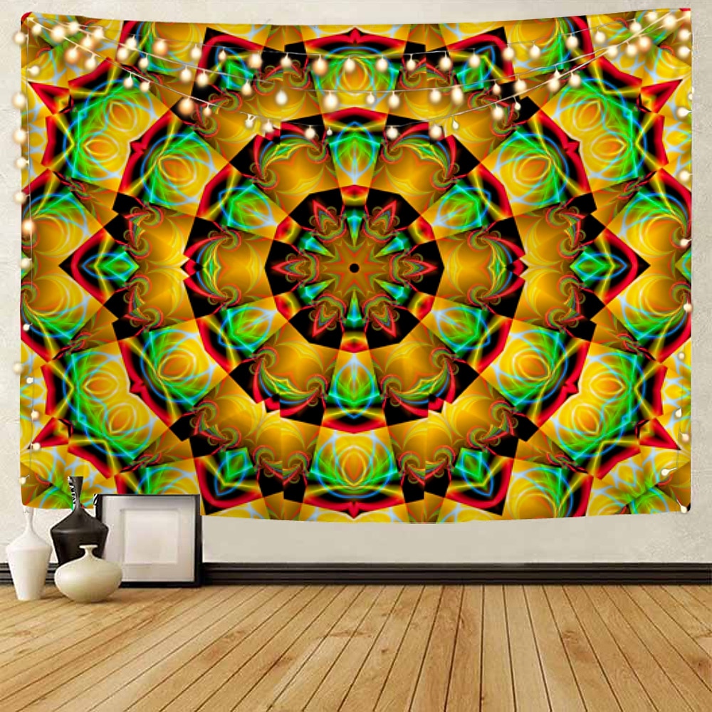 mandala czeski gobelin ścienny art decor koc kurtyna wiszący dom sypialnia salon akademik dekoracja boho hippie psychodeliczny kwiatowy kwiat lotos indyjski 2026 - $20.99 –P4