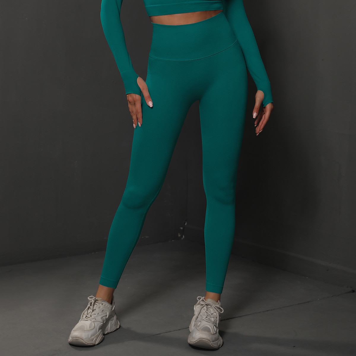 Per donna Pantaloni da yoga Senza cuciture Controllo addominale Sollevamento glutei Vita Alta Yoga Fitness Allenamento in Palestra Leggings Pantaloni Nero Azzurro cielo Verde scuro Spandex Autunno del 2025 a $20.99 –P18