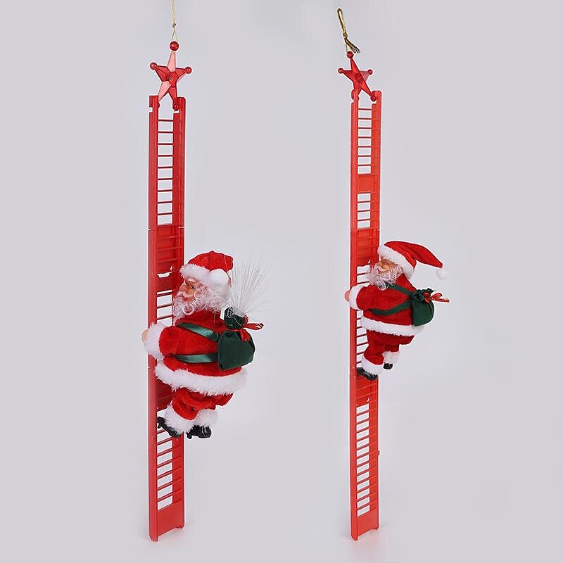 musica elettrica natalizia babbo natale scala da arrampicata, calze della Befana per bambini, divertenti ornamenti per bambole con corda da arrampicata, regali e decorazioni natalizie unici del 2025 a $25.99 –P3