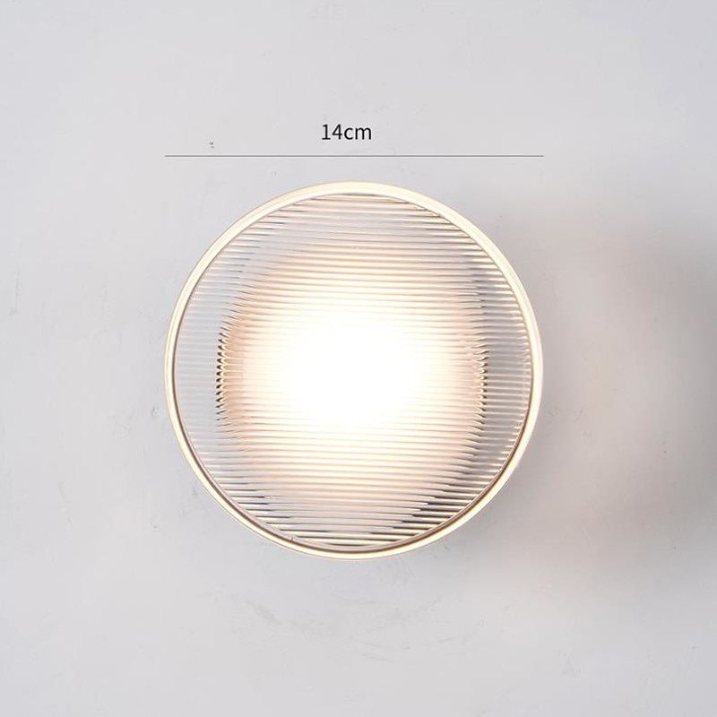 חדר שינה מודרני ליד המיטה מדרגות מסדרון טלוויזיה רקע תאורת קיר מעצב דגם חדר אור לילה עגול 2026 - $208.59 –P7