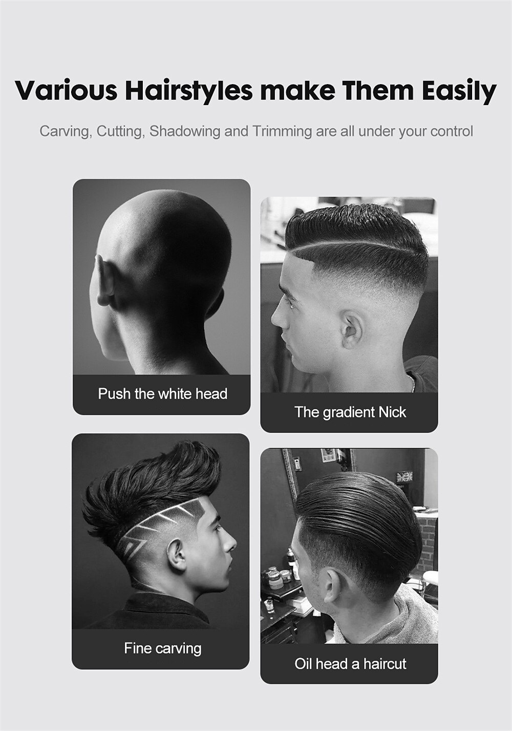 T9 USB Electric Hair Cutting Machine Professional Man Shaver Trimmer New Rechargeable Beard Trimmer Barber Hair Cutting Tools 2025 - $22.99 –P3