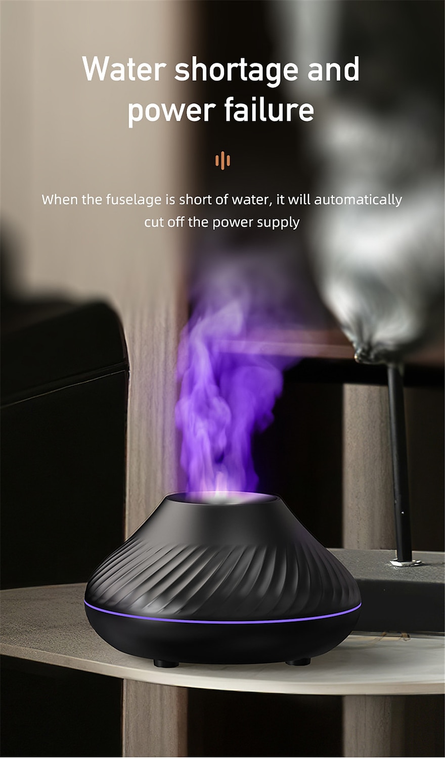 LED Smart Light Air Humidifier Colorful Flame USB Car Aromatherapy Humidifiers Diffusers Portable Diffuser Essential Oils for Home Room Fragrance 2025 - $22.99 –P12