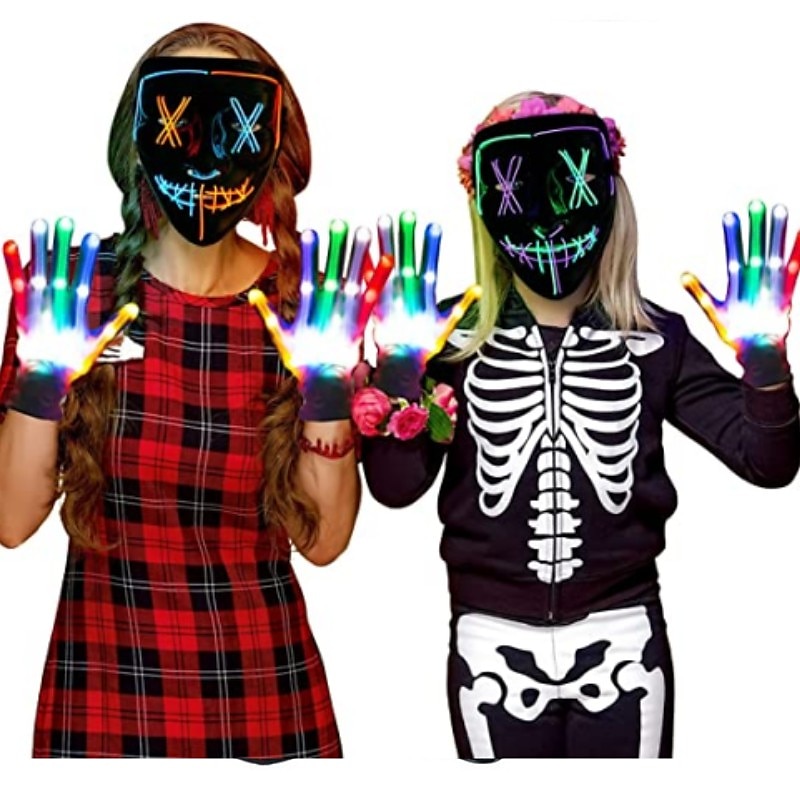 2 Stück LED-Handschuhe LED-Handschuhe für Kinder, Teenager und Erwachsene,  Geschenke, LED-Fingerhandschuhe, leichte Fingerhandschuhe 2024 - $16.49