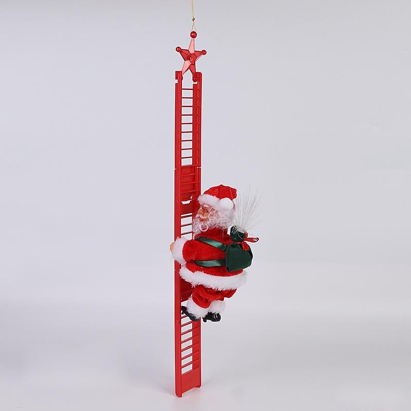 musica elettrica natalizia babbo natale scala da arrampicata, calze della Befana per bambini, divertenti ornamenti per bambole con corda da arrampicata, regali e decorazioni natalizie unici del 2025 a $25.99 –P15