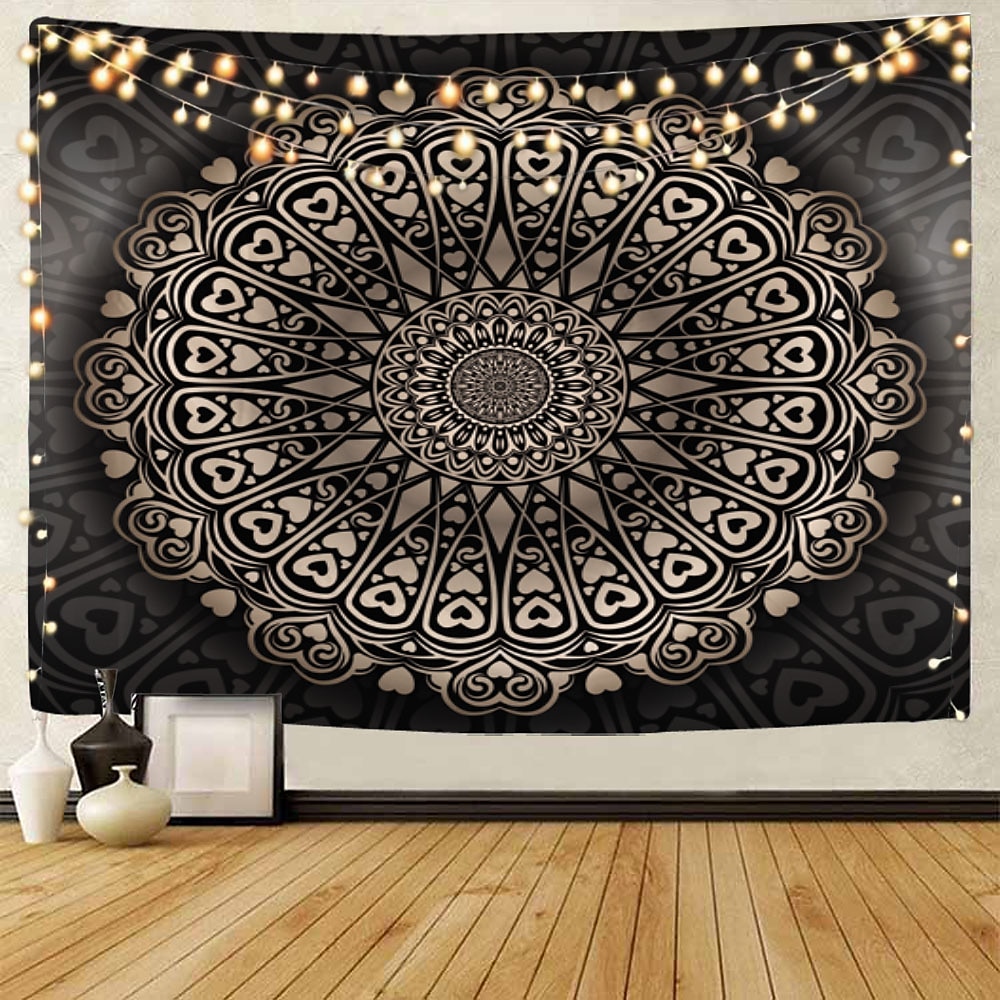 mandala czeski gobelin ścienny art decor koc kurtyna wiszący dom sypialnia salon akademik dekoracja boho hippie psychodeliczny kwiatowy kwiat lotos indyjski 2026 - $20.99 –P10