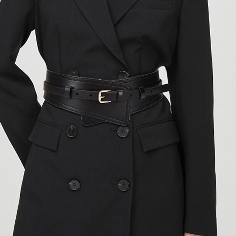 Mulheres Cinto Couro Ecológico Branco Preto Camelo Cáqui Laranja Largo Ao ar livre Rua Dia a Dia Feriado Cor imaculada / Primavera / Verão / Outono / Inverno / Caqui de 2025 por $37.99 –P9