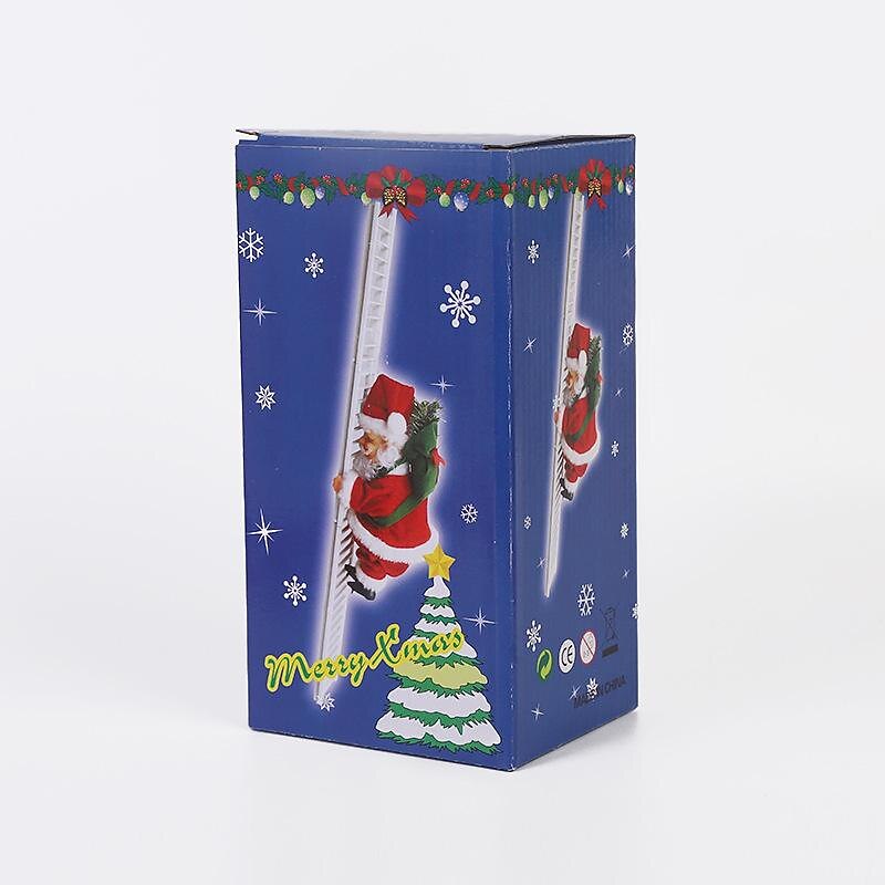 musica elettrica natalizia babbo natale scala da arrampicata, calze della Befana per bambini, divertenti ornamenti per bambole con corda da arrampicata, regali e decorazioni natalizie unici del 2025 a $25.99 –P13