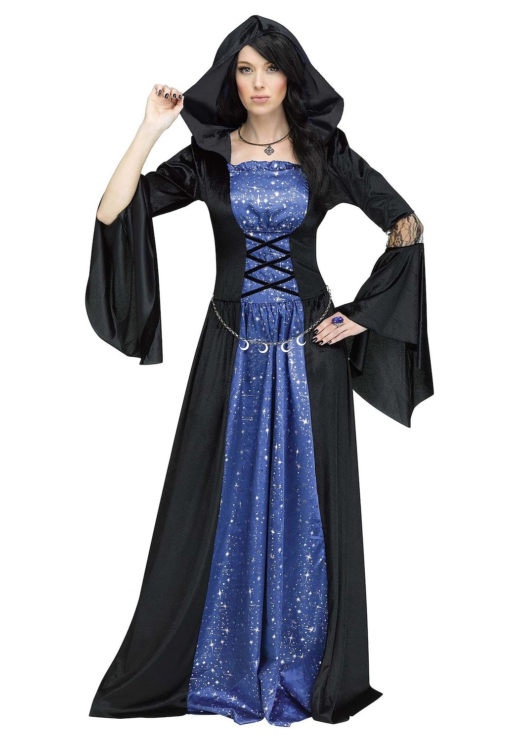Stel Heks Stel Kostuums Vrouwen Film Cosplay Cosplay Halloween Wijnrood Zwart Rood Jurk Halloween Carnaval Maskerade voor Walpurgisnacht 2026 - $55.99 –P7