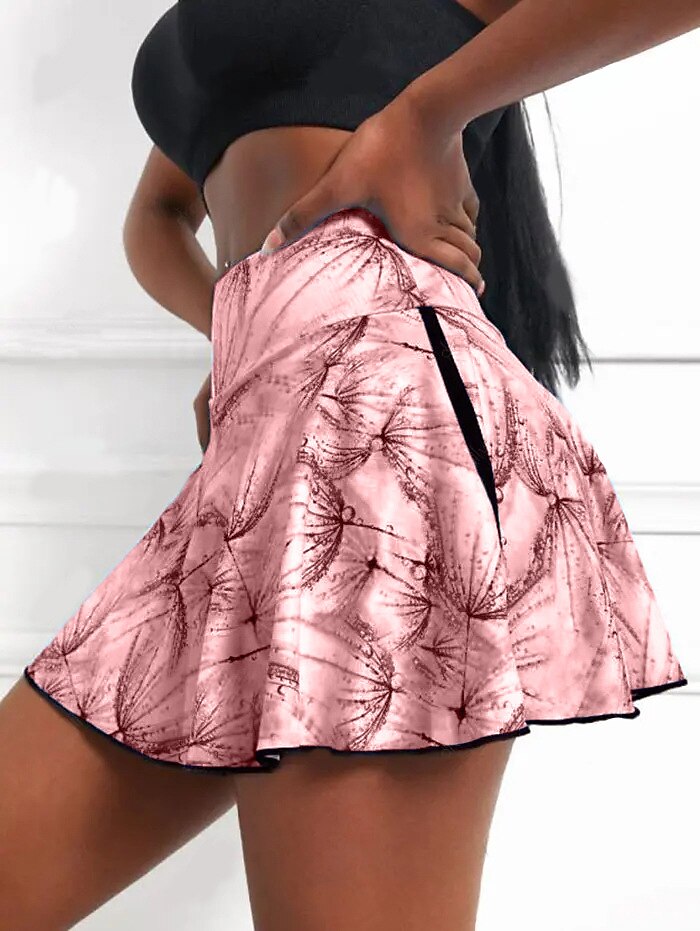 Women's Tennis Skirts Yoga Skirt 2 in 1 Lightweight Yoga Fitness Pilates Skort Pink Blue Purple Sports Activewear Stretchy Slim 2025 - $22.99 –P2
