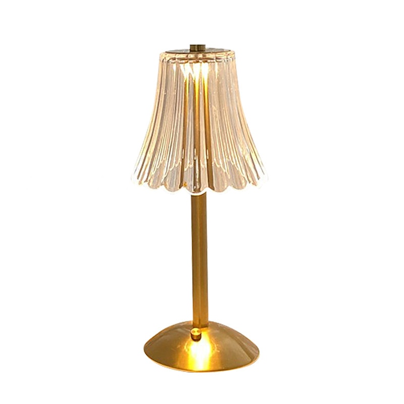 candeeiro de mesa de cristal estilo nórdico saia modelagem decoração do quarto atmosfera criativa, lâmpada noturna, recarregável, escurecimento de três engrenagens, fonte de alimentação usb de 2025 por $27.99 –P2
