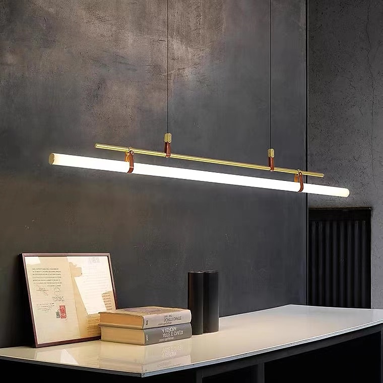 Lampada a sospensione a led da 80 cm linea moderna design catena lampada a sospensione regolabile per cucina sala da pranzo soggiorno nero e oro 110-120v 220-240v del 2025 a $279.99 –P14