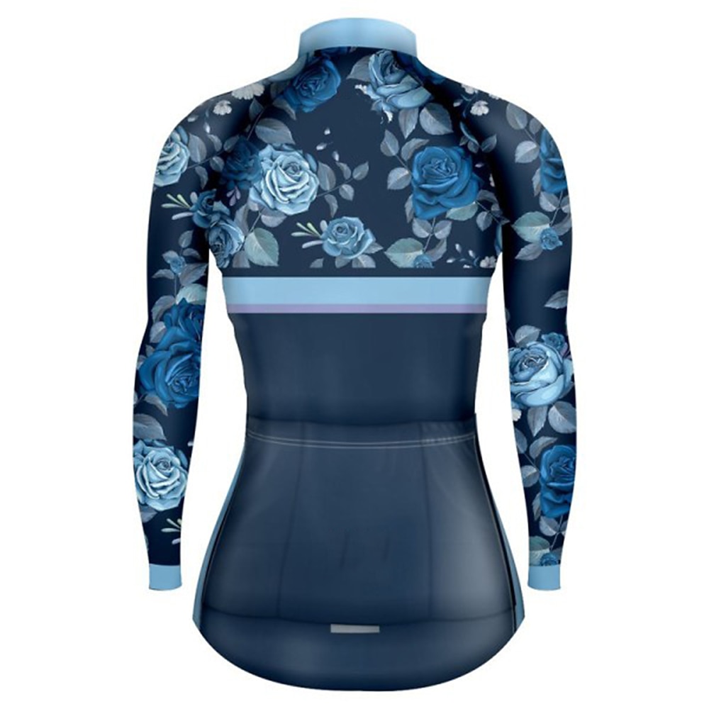Mujer Maillot de Ciclismo Flores Botánica Manga Larga Bicicleta Maillot Camiseta con 3 bolsillos traseros MTB Bicicleta Montaña Ciclismo Carretera Secado rápido Bandas Reflectantes Bolsillo trasero 2026 - $34.99 –P10