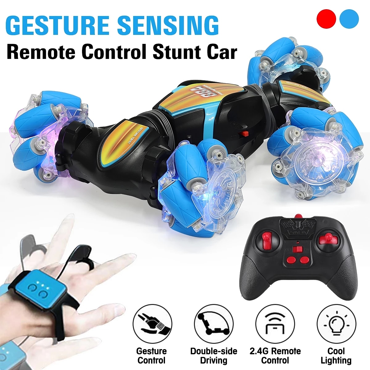 2.4G 4WD Gesture Sensing Car Remote Control Stunt Car 360 All-Round Drift Twisting Off-Road Dancing Vehicle Kids Toys W/ Lights 2025 - $32.99 –P3